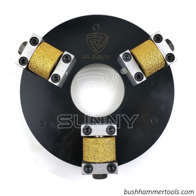 240mm Vacuum Brazed Diamond Bush Hammer Plate For Klindex Floor Grinding Machine